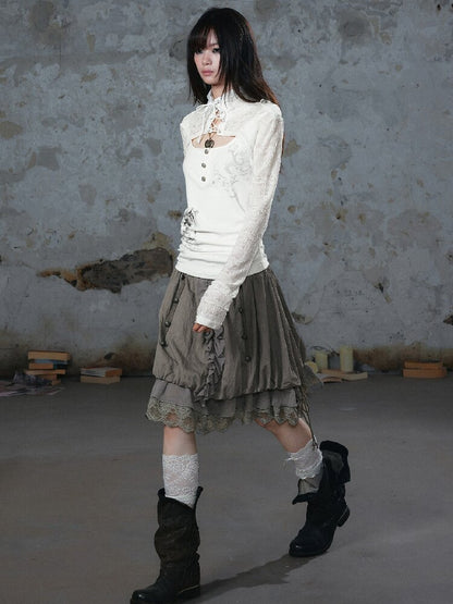 Chiffon Lace Patchwork Dress【s0000018106】