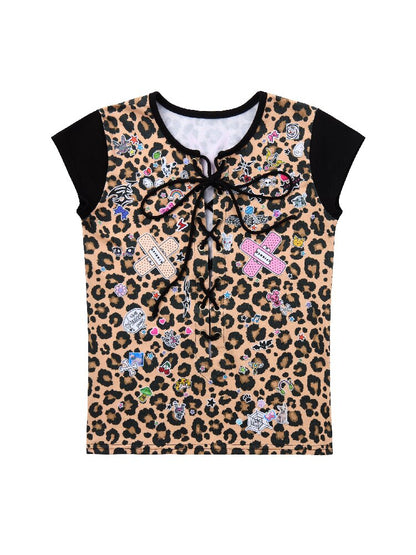 Leopard Sticker Print Strappy T【s0000017029】
