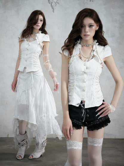 Medieval Heavy Work Lace Shirt【s0000017985】