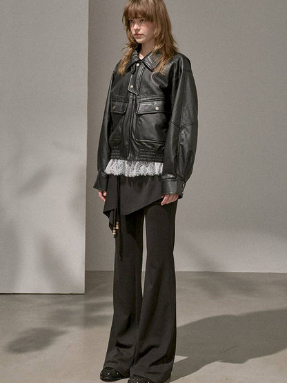 Beaded Drawstring Relaxed Fit Trousers【s0000014408】