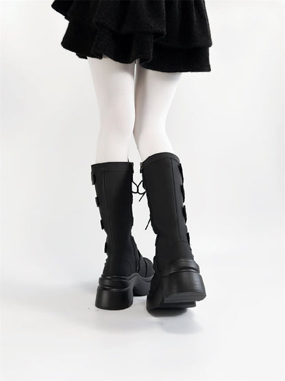 Gothic Nameplate Platform Boots【s0000016371】