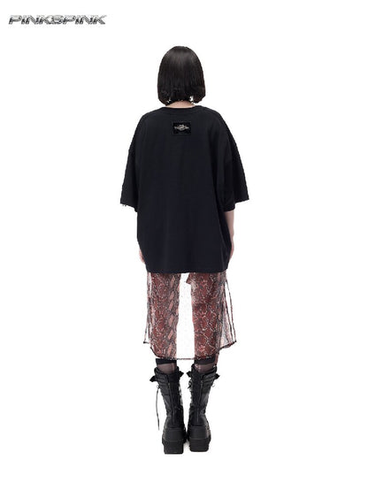 Plant Punk Graphic Loose T-Shirt【s0000017713】