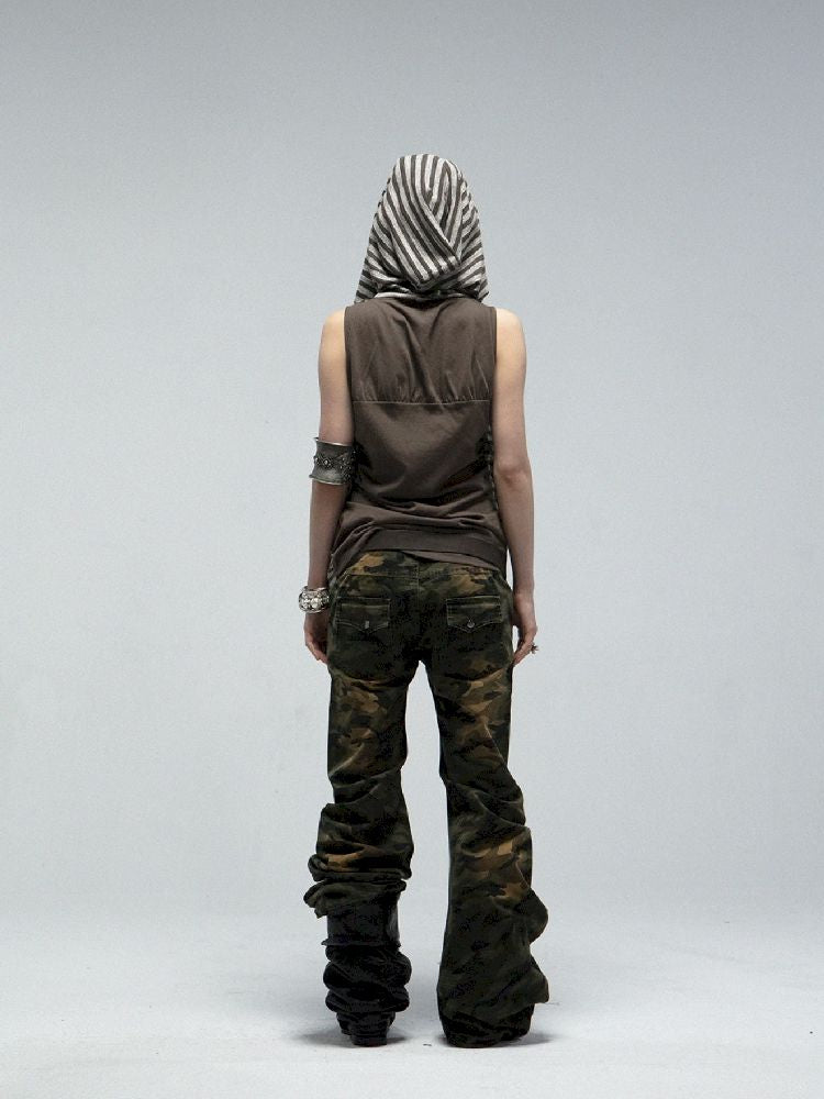 Hooded Zipper Versatile Tank T-shirt【s0000011838】