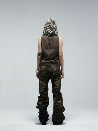 Hooded Zipper Versatile Tank T-shirt【s0000011838】