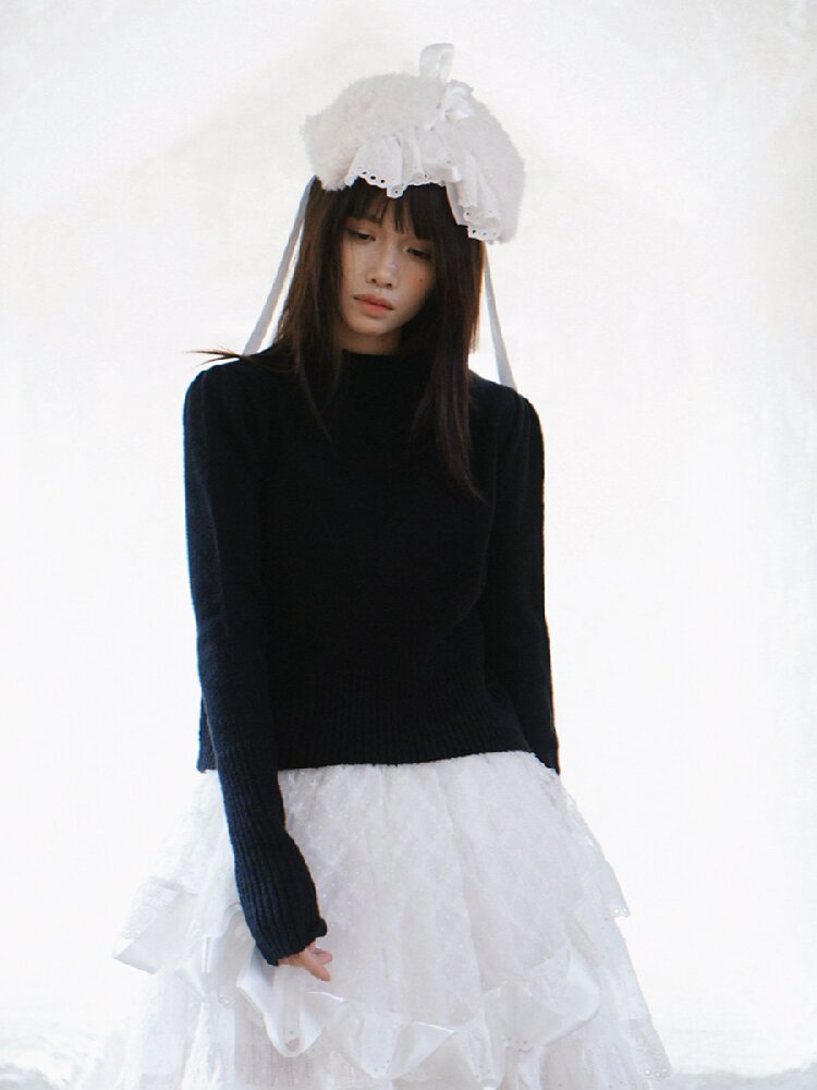 Solid Color Crew Neck Sweater【s0000018540】