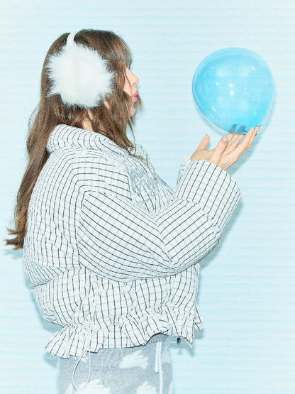 Short Thickened Cat Drawstring Jacket【s0000011505】