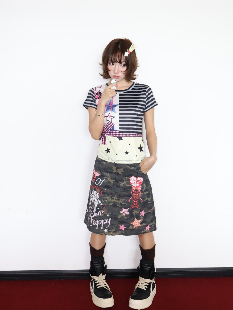 Light Sub Punk Short Sleeve Top【s0000018683】