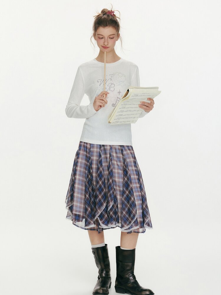 Berry Waltz Printed Thin T-Shirt【s0000015673】