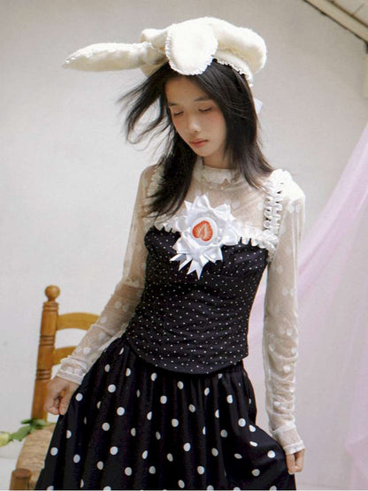 Cherry Jacquard High-Neck Base Shirt【s0000014937】