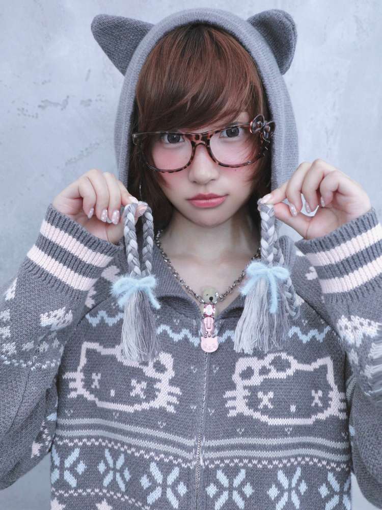 Ghost Horse Grey Fair Isle Hooded Jacket【s0000014697】