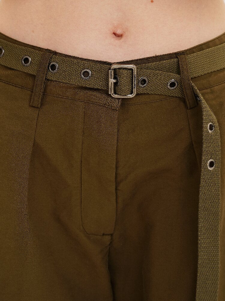 Long Staple Cotton Cargo Trousers【s0000016138】