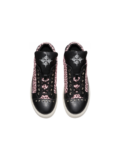 Leopard Print Riveted Sneakers【s0000018365】