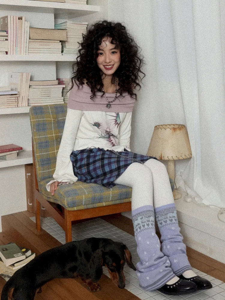 Adorable Puppy Fair Isle Sock Covers【s0000013984】