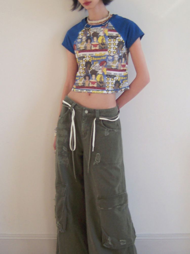 Letters do old loose work pants【s0000012430】