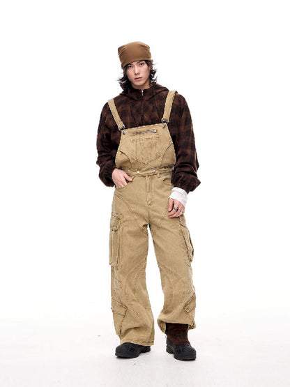 Multi-Pocket Workwear Bib Pants【s0000011364】