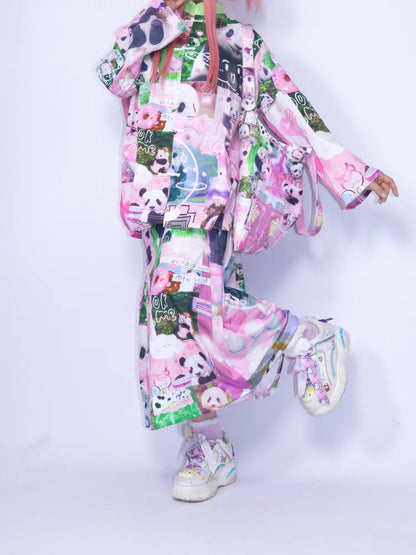 Elastic Waist Cute Print Midi Skirt【s0000013982】