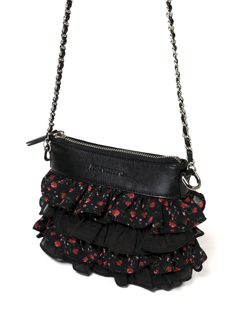 Embossed zipper chain sling bag【s0000012577】