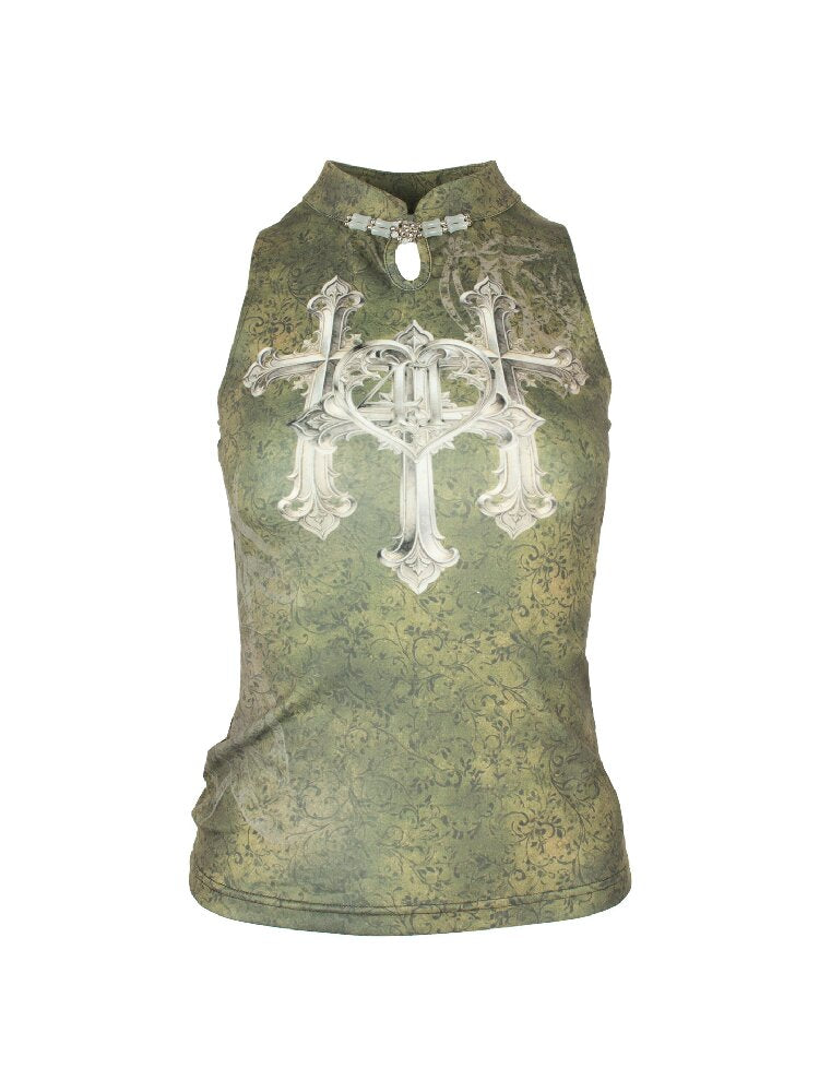 Triple Cross Vintage Badge Top【s0000018097】