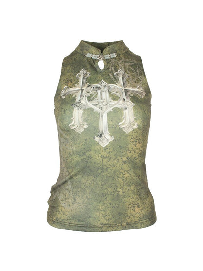 Triple Cross Vintage Badge Top【s0000018097】