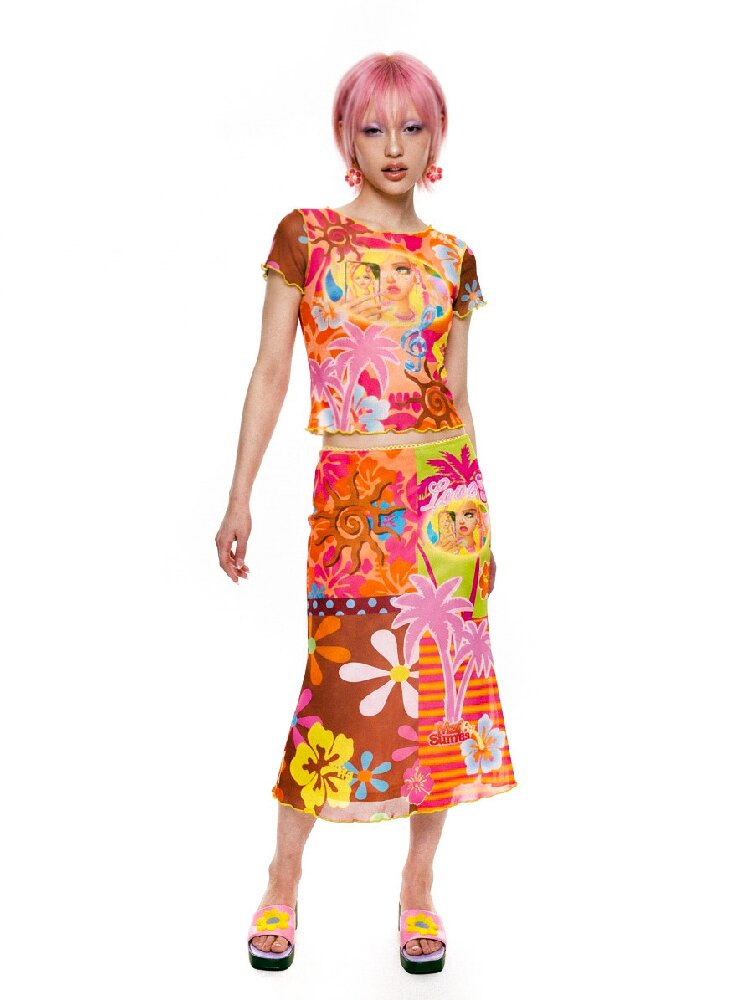 Summer Island Fitted Mermaid Dress【s0000017517】