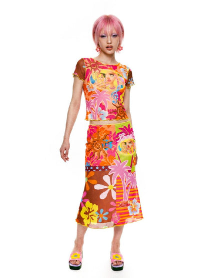 Summer Island Fitted Mermaid Dress【s0000017517】
