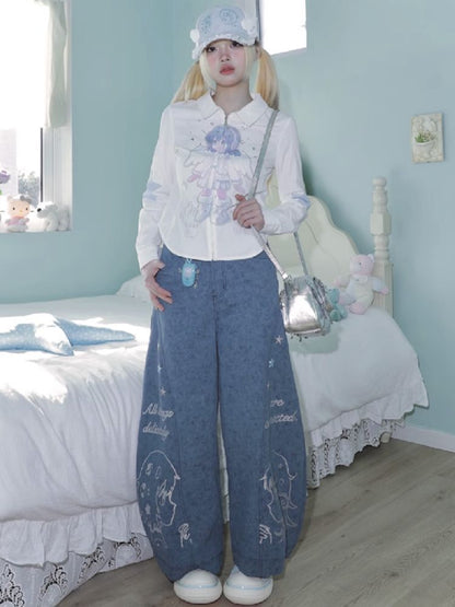 Vertical Stripe Long Sleeve Shirt【s0000012201】