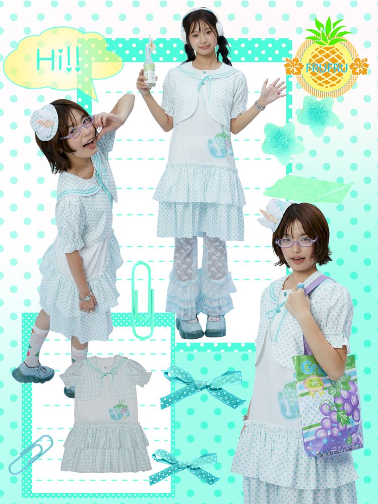 Navy Collar Two-Piece Dress【s0000013161】