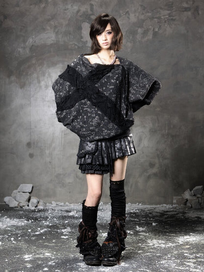 Cross Bat Sleeve Top【s0000015946】