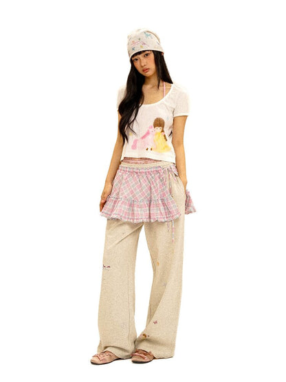 Girls Horse Print Short Sleeve T-shirt【s0000016102】