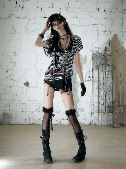 Vintage Punk Y2k Two-Piece T-Shirt【s0000017241】