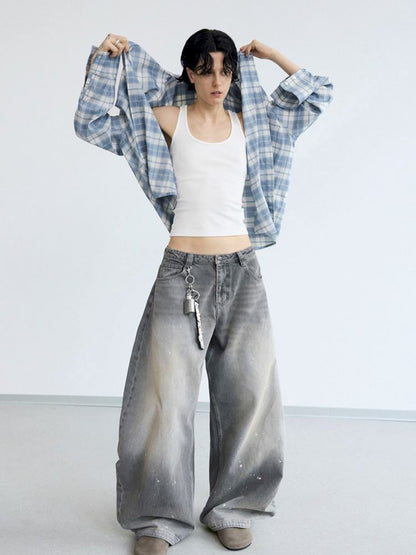 Plaid thin long-sleeved shirt【s0000013202】