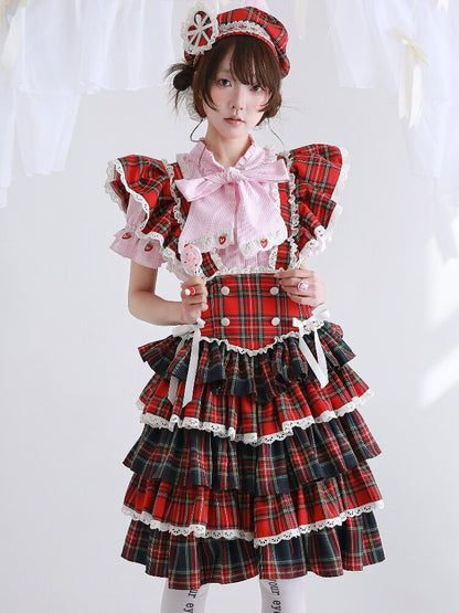 Red Retro Lolita Puffy Skirt【s0000016561】
