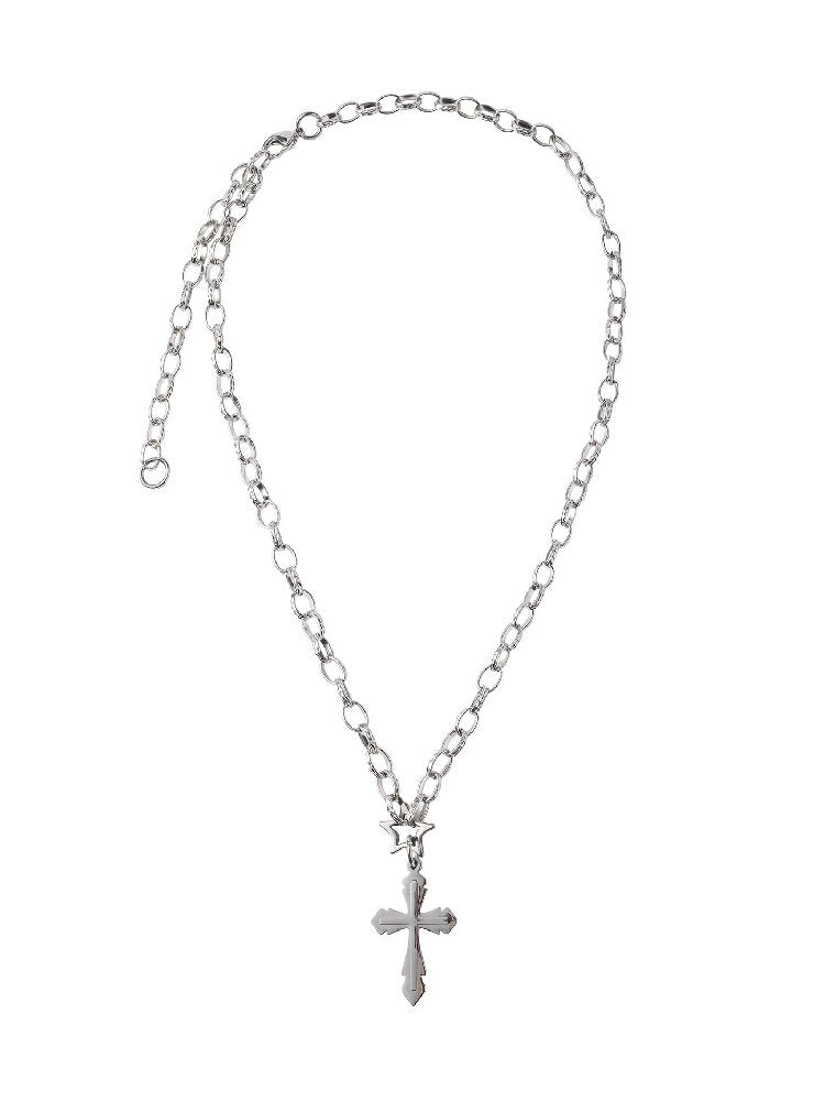 Titanium Steel Cross Clavicle Chain【s0000018988】