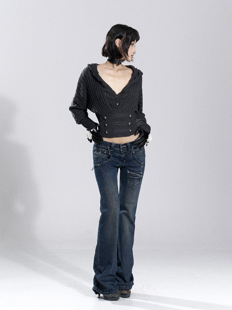 Heavy-Duty Washed Straight Jeans【s0000018487】