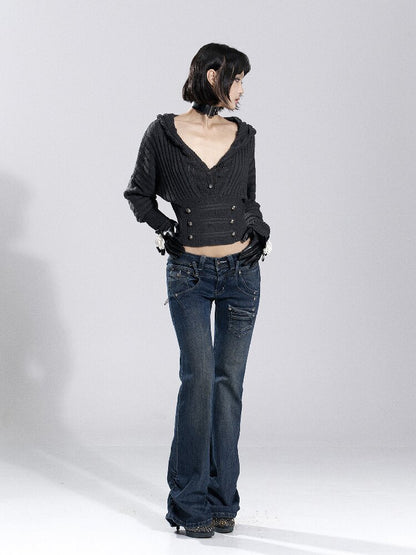 Heavy-Duty Washed Straight Jeans【s0000018487】