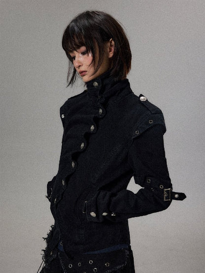 Punk Court Knight Pleated Jacket【s0000018498】