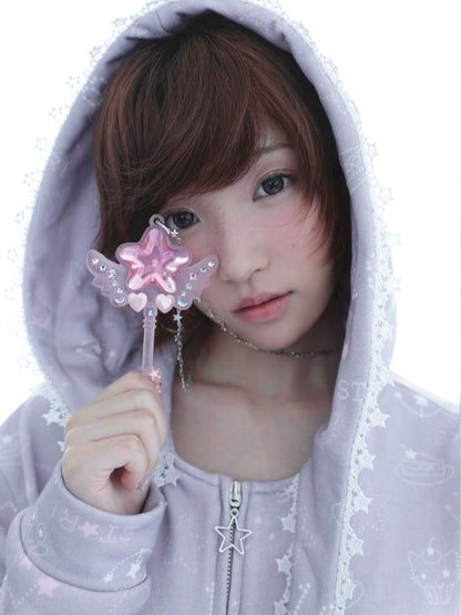 Dreamcore Star Wings Magic Wand Necklace【s0000014700】