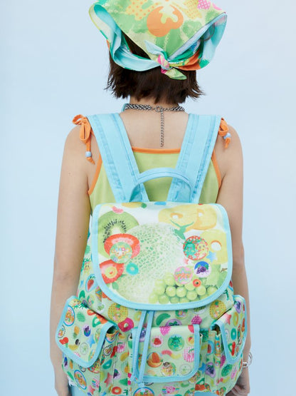 Fruit Print Cute Wings Backpack【s0000013162】