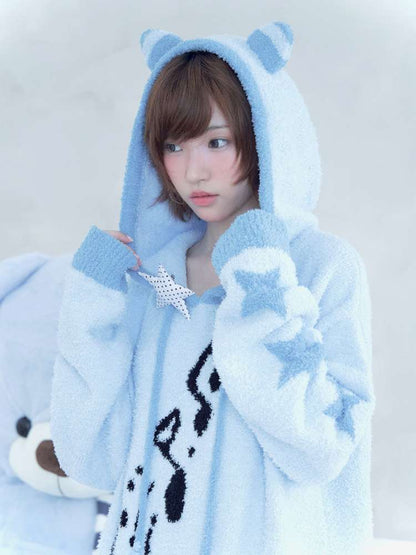 Antique Ghost Horse Hooded Knit Dress【s0000014688】