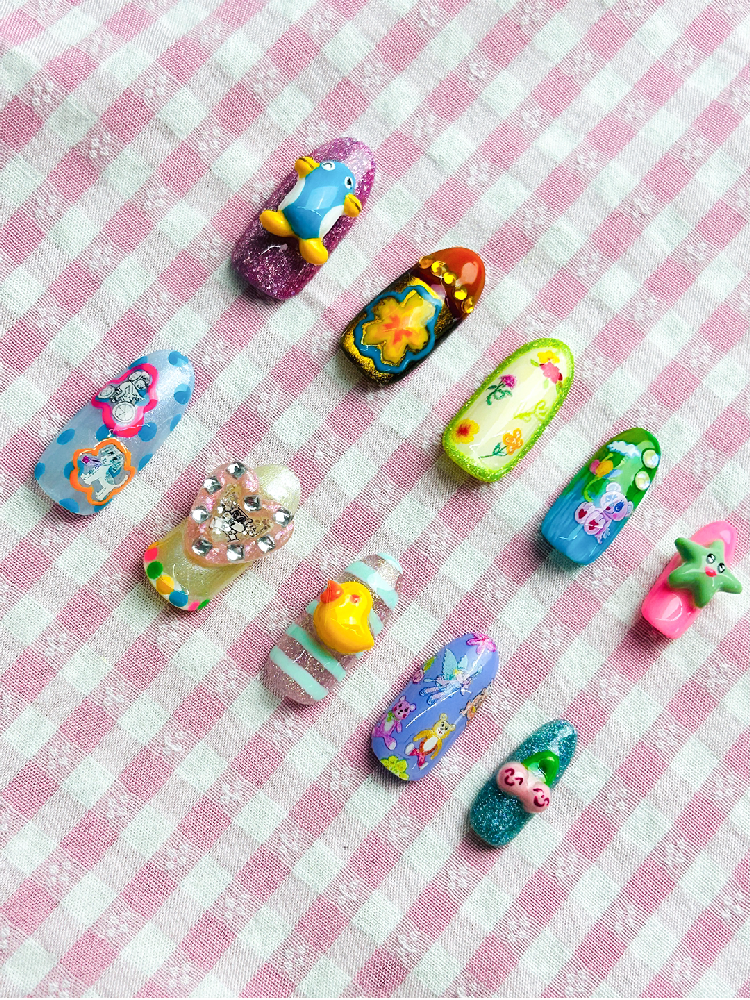 Millennium Flower Y2K Nail Art Sticker【s0000018366】