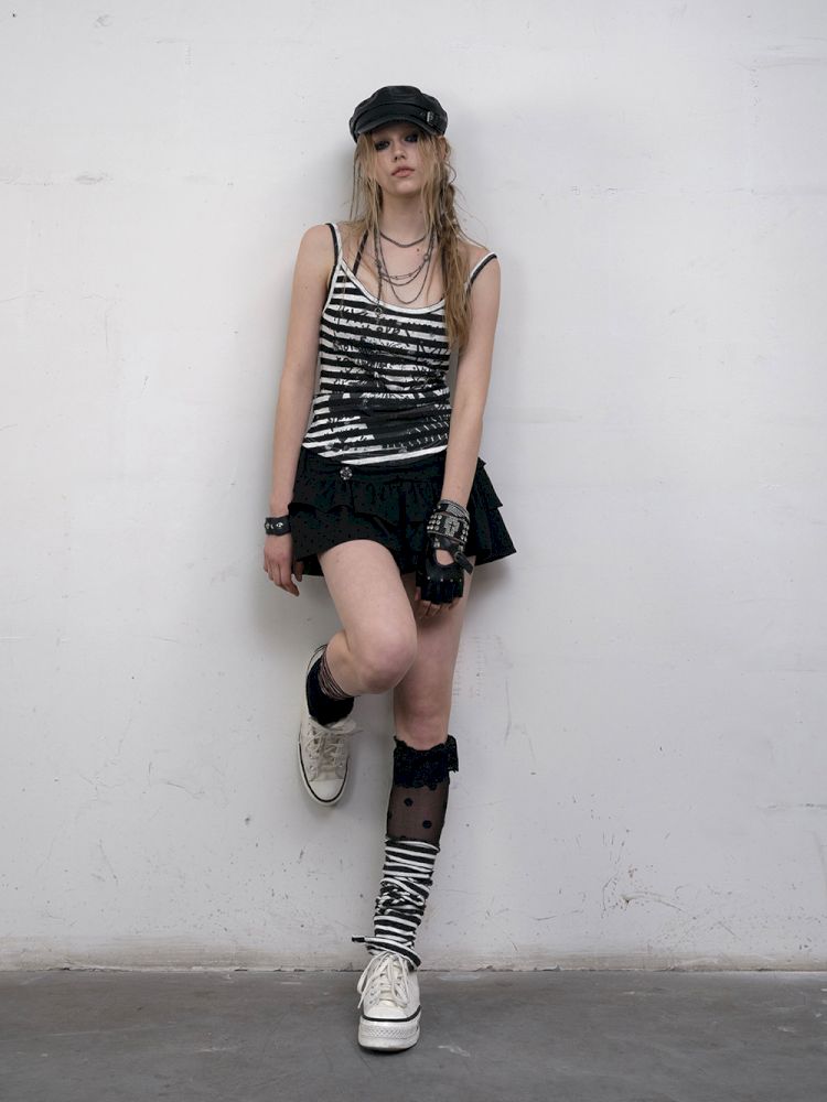 Printed Striped Camisole Tank Top【s0000012616】