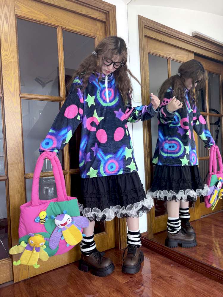 Loose Thin Pile Long Sleeve Top【s0000014630】