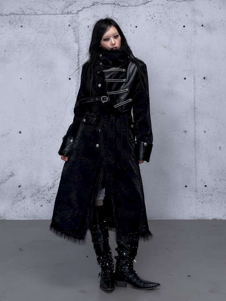 Dark Court Leopard Suede Fur Coat【s0000014925】