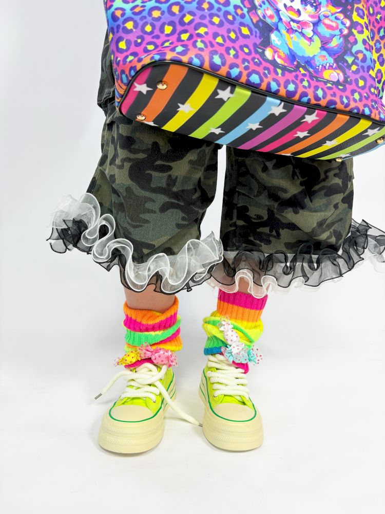 Rainbow striped leggings socks【s0000013298】