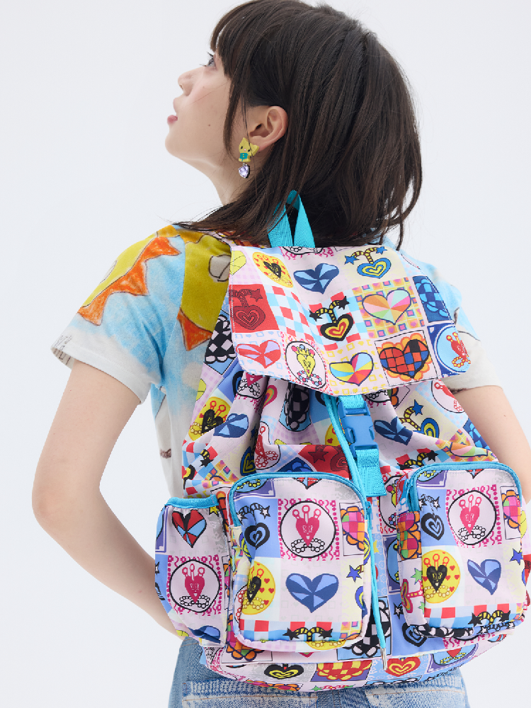 Heart Drawstring Shoulder Bag【s0000017703】