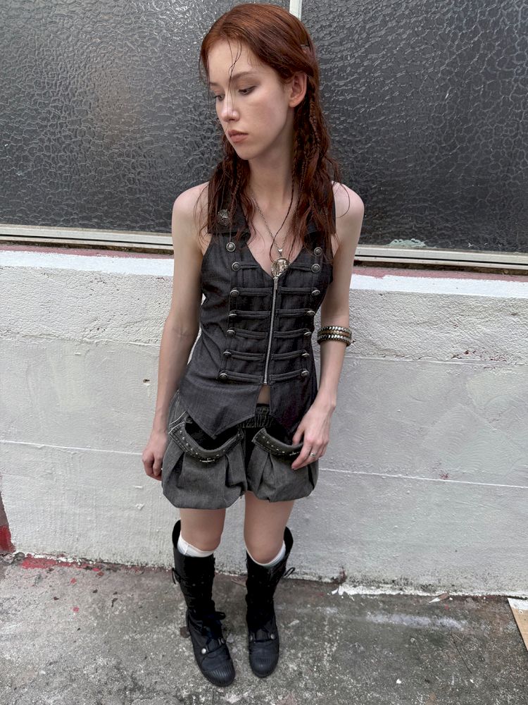 Washed Cotton Mid-Rise Shorts【s0000012834】