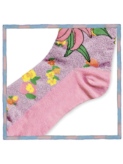 Floral mid-calf socks【s0000009782】