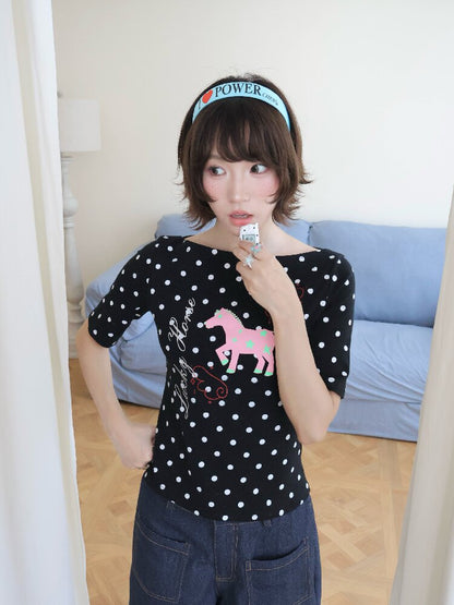 LuckyHorse Silver Stamped Boat Top【s0000018680】