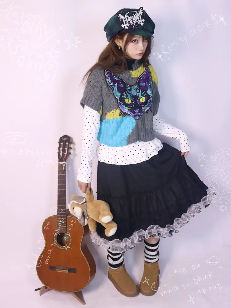 Color-Blocked Sweater Vest【s0000014347】