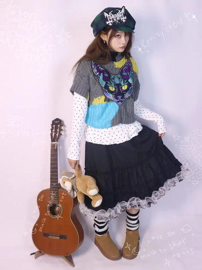 Color-Blocked Sweater Vest【s0000014347】